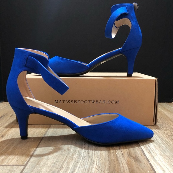 Dream Paris Lowpointed Low Heel Dress Pump Shoes Blue Size 10 - Picture 9 of 10